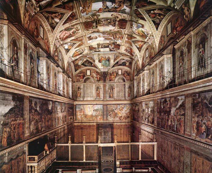 Michelangelo Buonarroti Interior of the Sistine Chapel china oil painting image